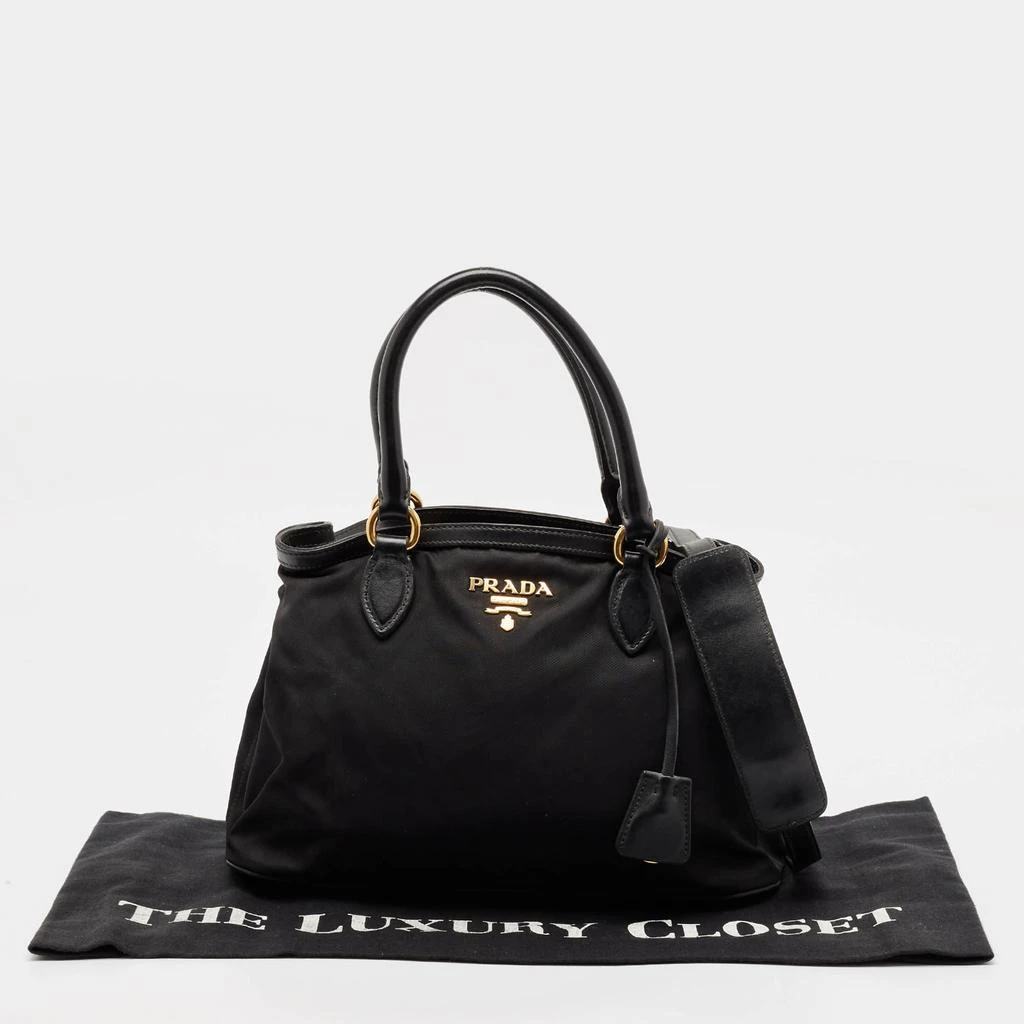 Prada Prada Black Nylon and Leather Top Handle Bag 12