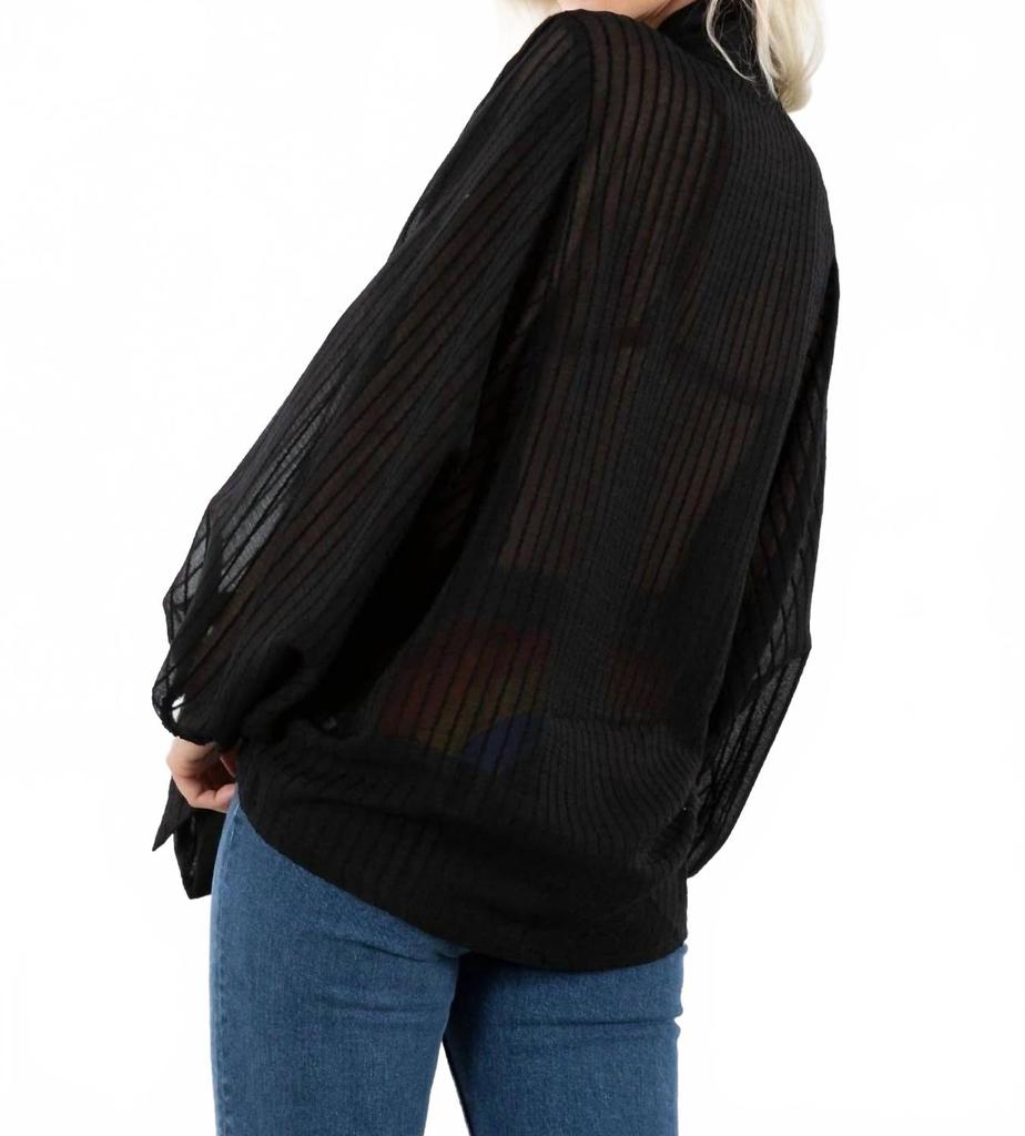LOVESTITCH Woodstock Kimono Top In Black
