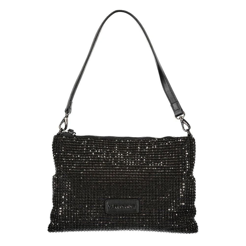 Mario Valentino Black Polyester Women Handbag with Rhinestone Details 1