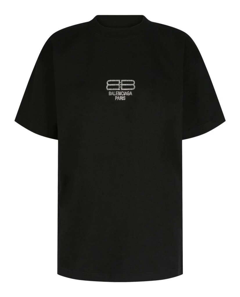 Balenciaga BB Paris Rhinestone T-Shirt