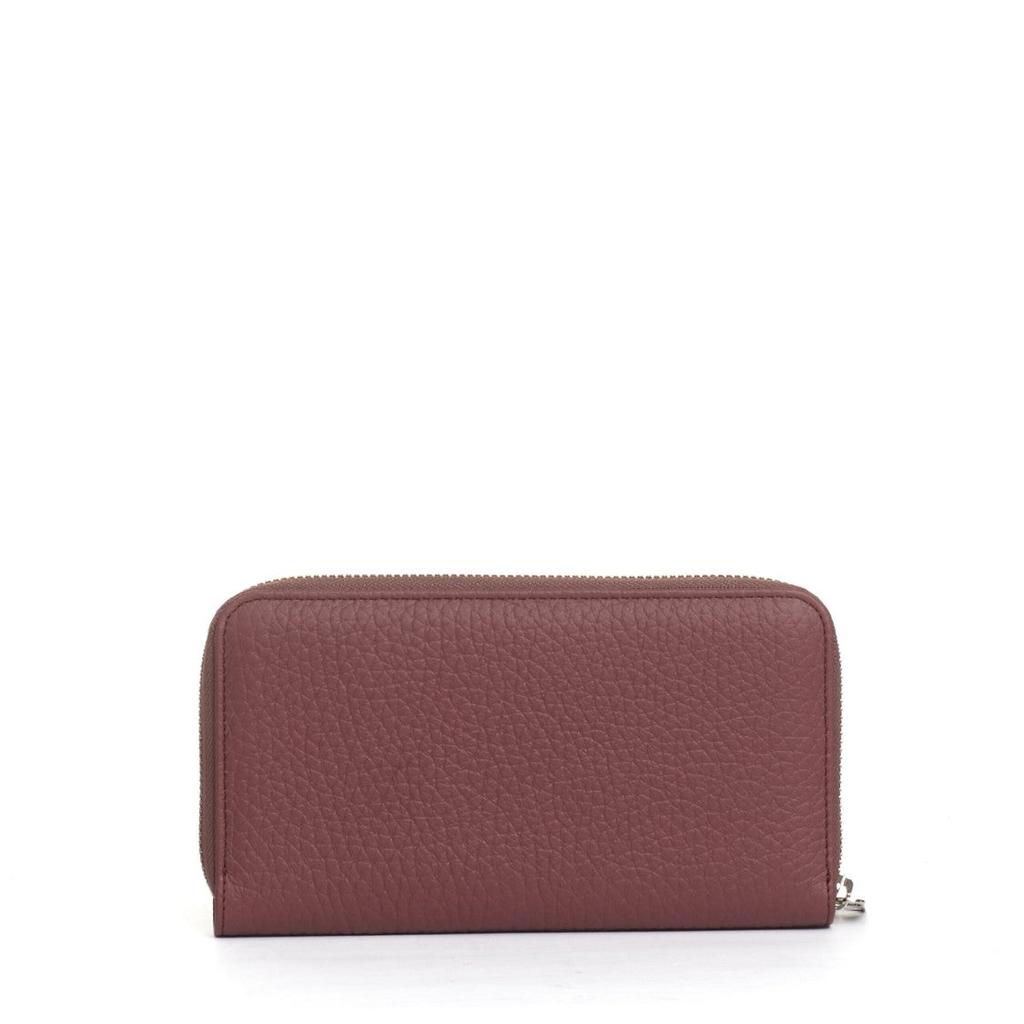 ORCIANI Bordeaux Zip Around Wallet