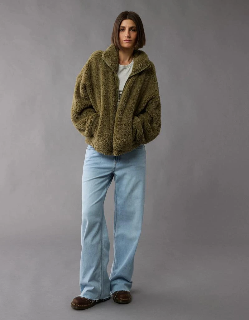 AE AE Zip-Up Bear Hug Sherpa Sweatshirt 8