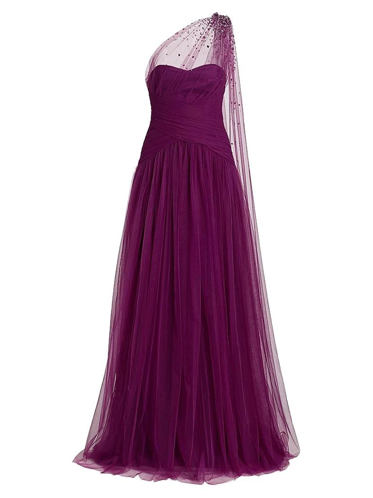 Pamella Roland Mirror Embellished Mixed Media Gown - Dresses & Skirts -  Free Shipping - BeyondStyle