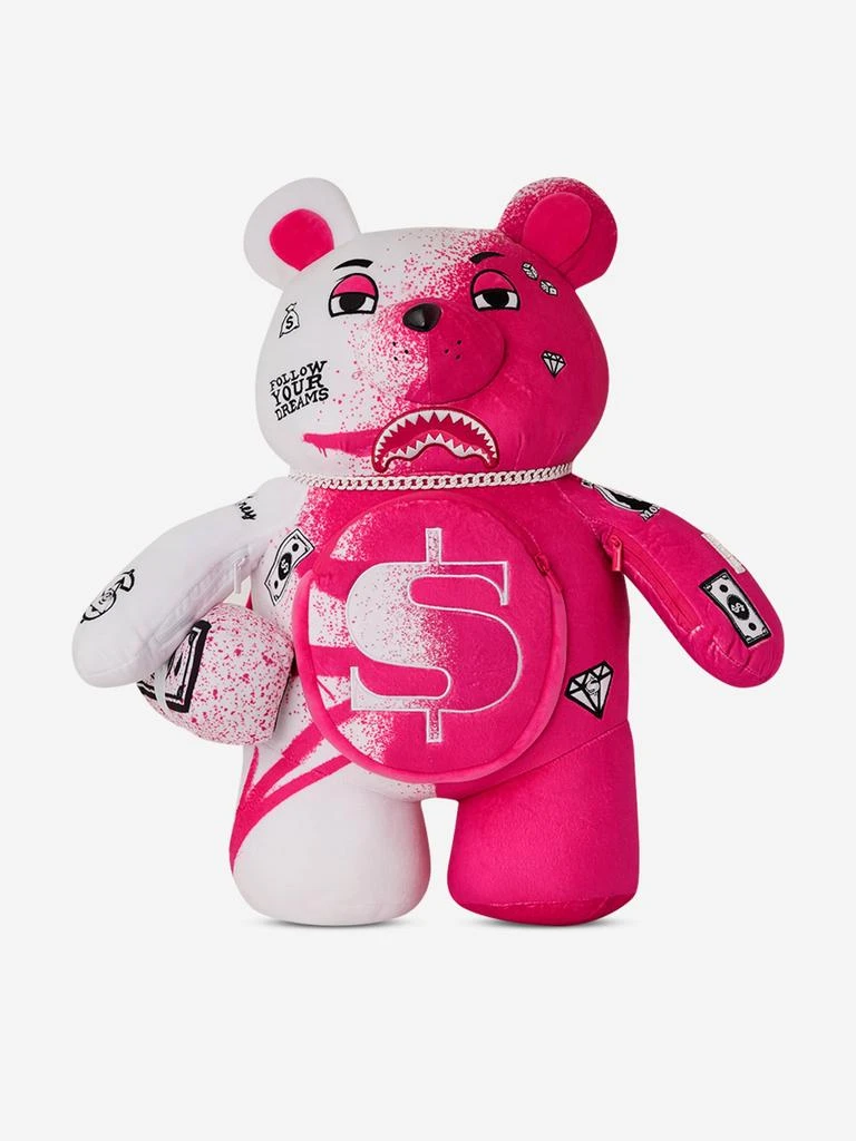 SprayGround Kids Vandal Teddy Bear Backpack in Pink (46cm) 1