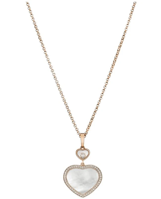 Chopard Chopard Happy Hearts Icons 18K Rose Gold, Diamond and Mother of Pearl Women
s Pendant 79A074-5301