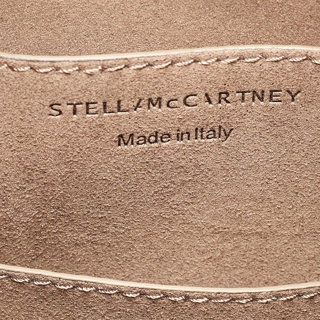 Stella McCartney Stella McCartney Light Grey Faux Leather Medium Braided Handle Hobo 9