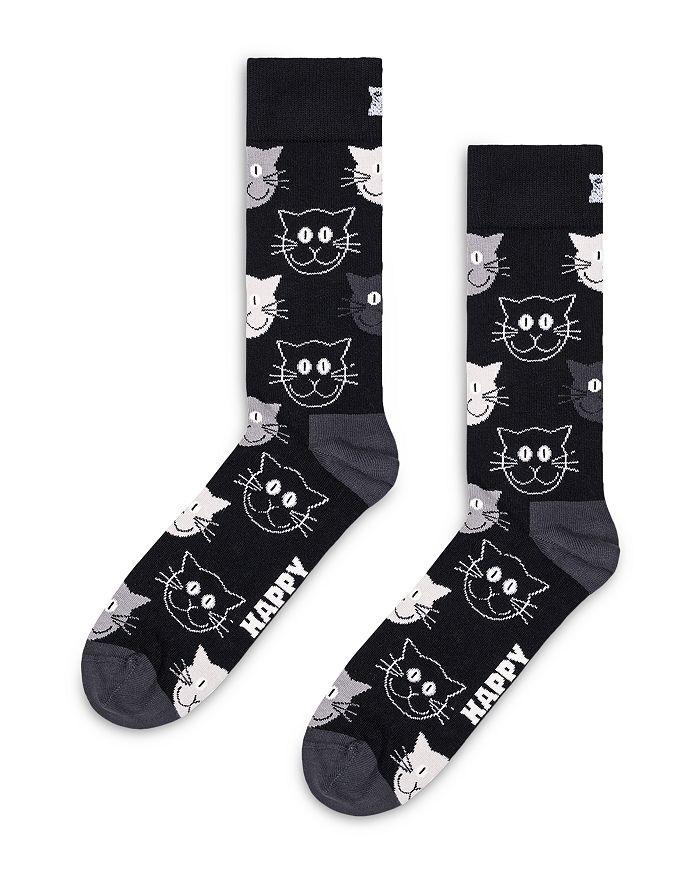 Happy Socks Mixed Cats Crew Socks Gift Set, Pack of 3