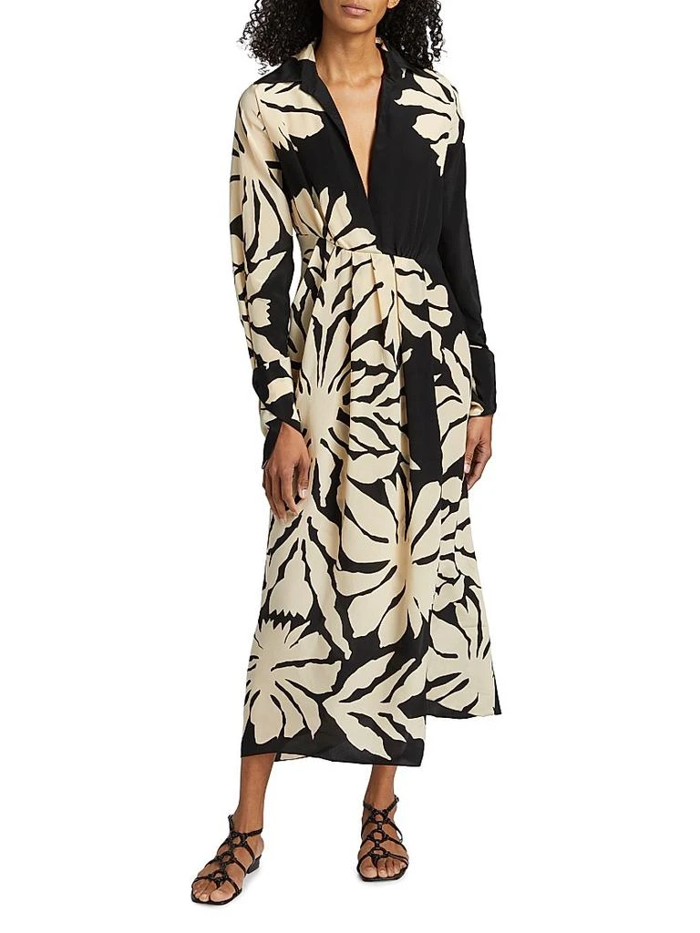 JOHANNA ORTIZ Dream Flowers Silk Midi-Dress 3