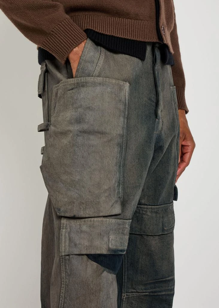 Rick Owens Stefan panelled denim cargo trousers 5