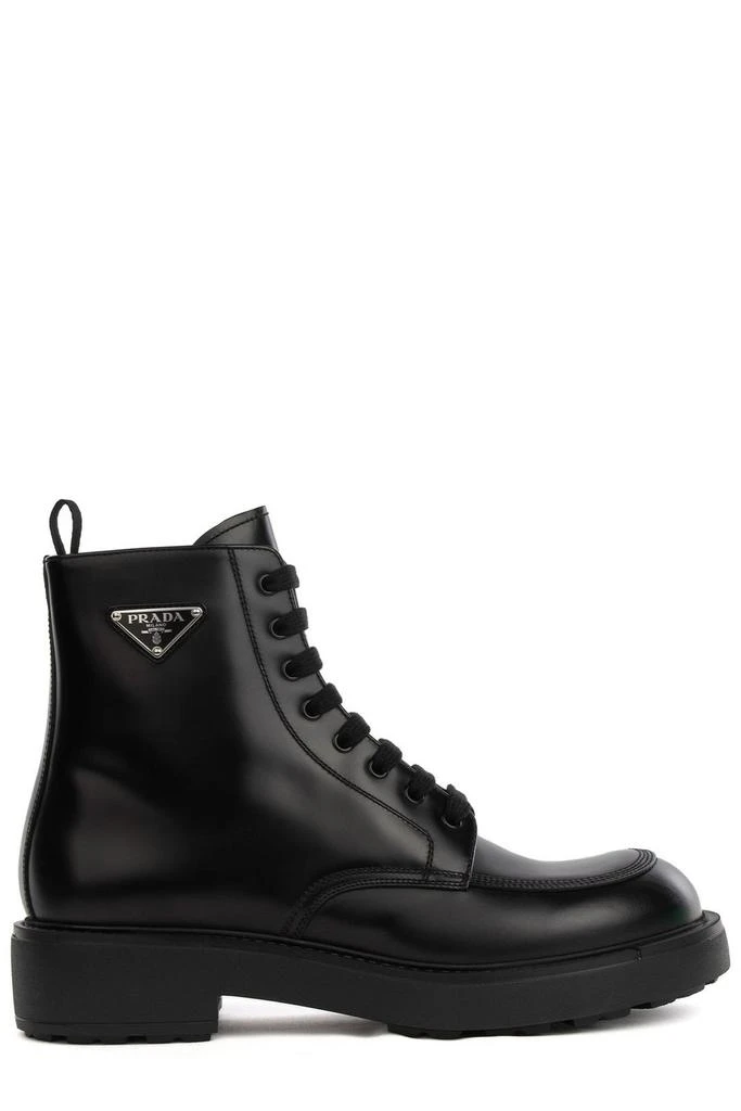 Prada Prada Logo Plaque Laced Boots 1