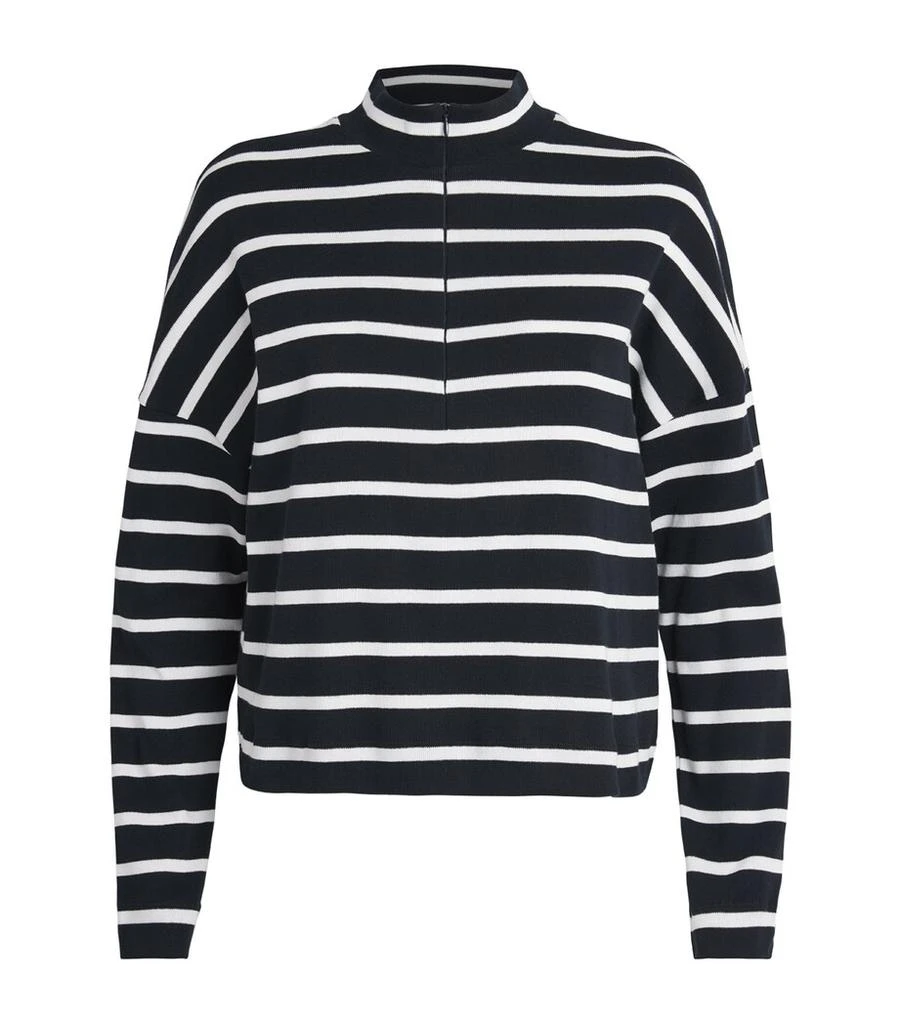 ME+EM Striped Quarter-Zip Sweater 1