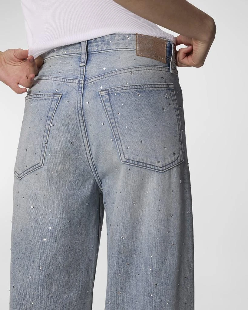 Rag & Bone Logan Wide-Leg Rhinestone Jeans 5
