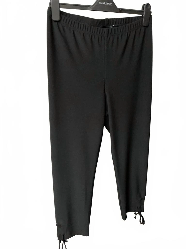 Frank Lyman Silky Knit Legging With Tie Detail In Black 2