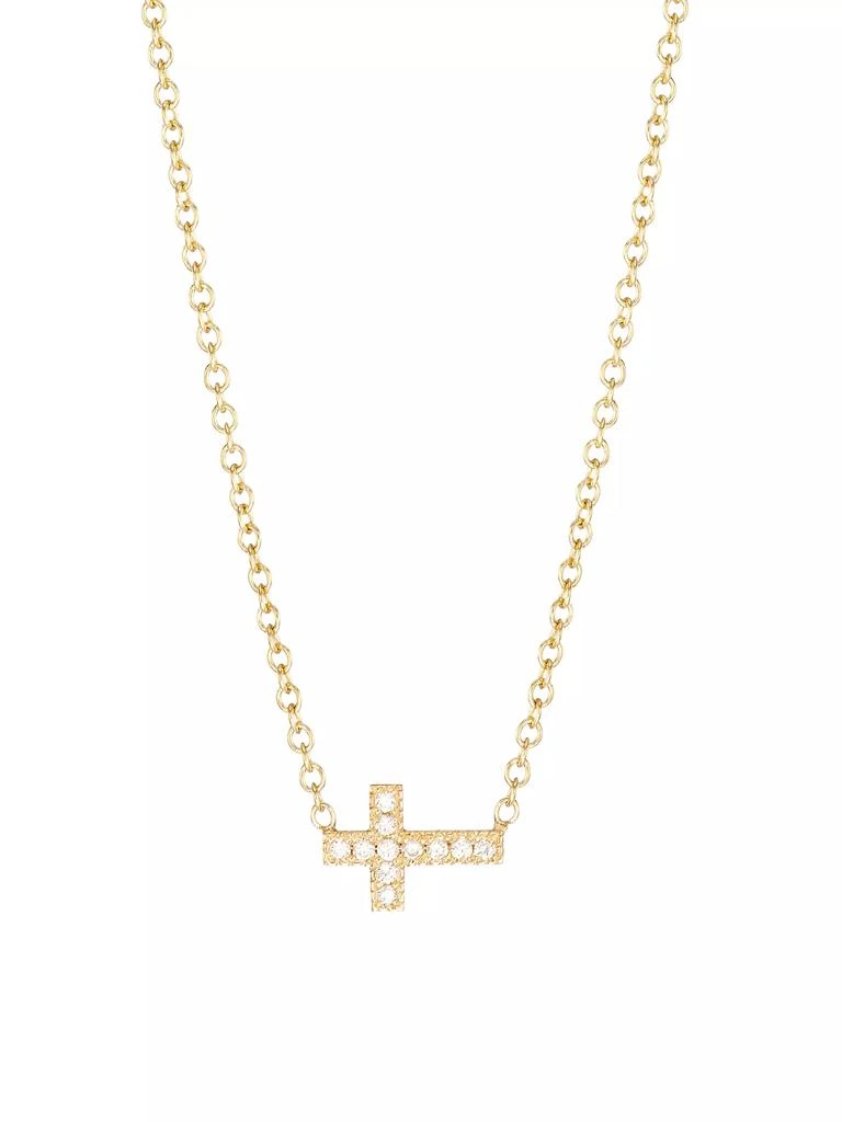 Zoë Chicco Midi Bitty Symbols 14K Gold & Diamond Necklace 1