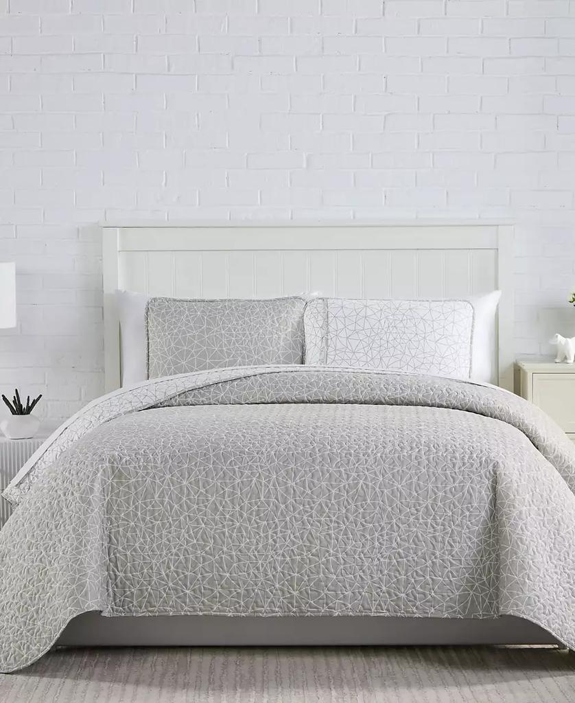 SOUTHSHORE FINE LINENS Geometric Maze 3-Pc. Quilt Set