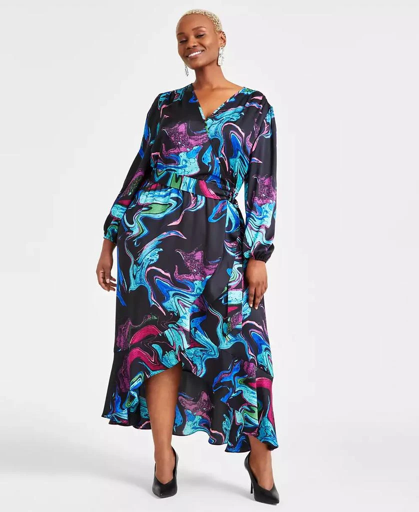 INC International Plus Size Ruffled Maxi Dress, Exclusively at Macy's 1