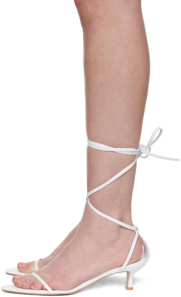 BONBOM White the VOLON Edition Lace-Up Heeled Sandals 3