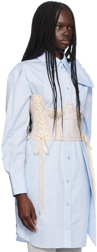 Simone Rocha Beige Embellished Short Lace Up Corset 2
