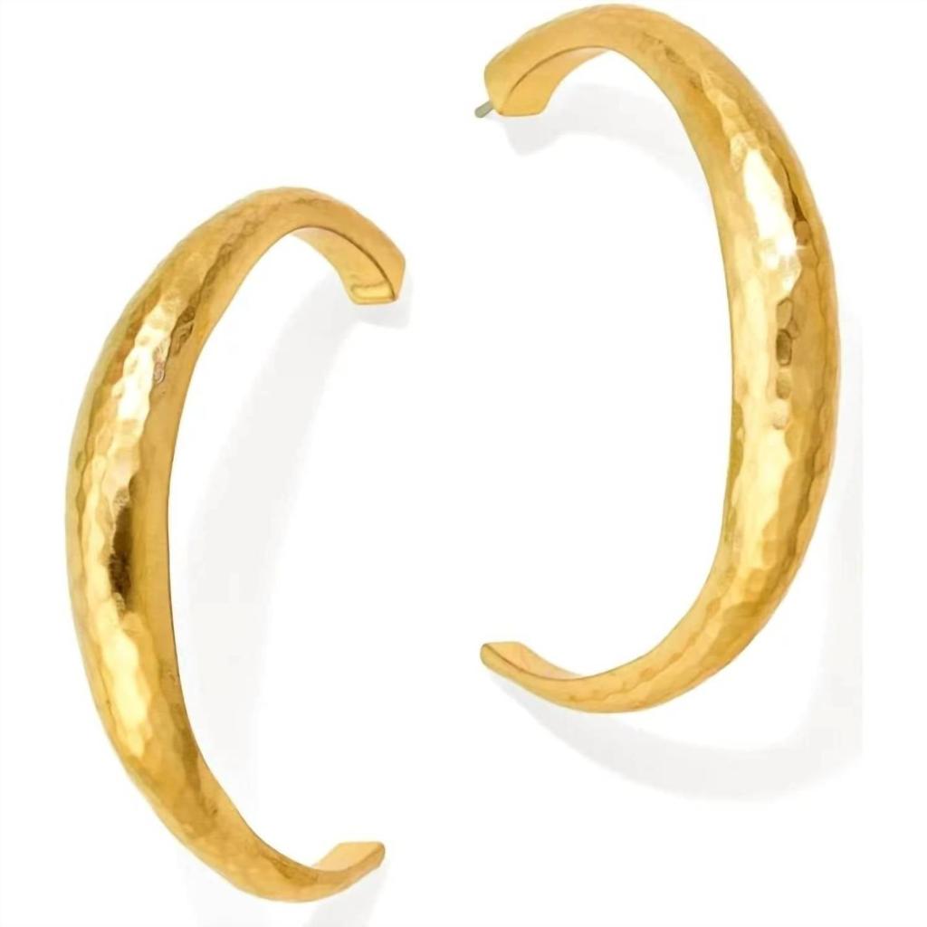 Brighton Women's Reine Hoop Earrings In Brushed Gold