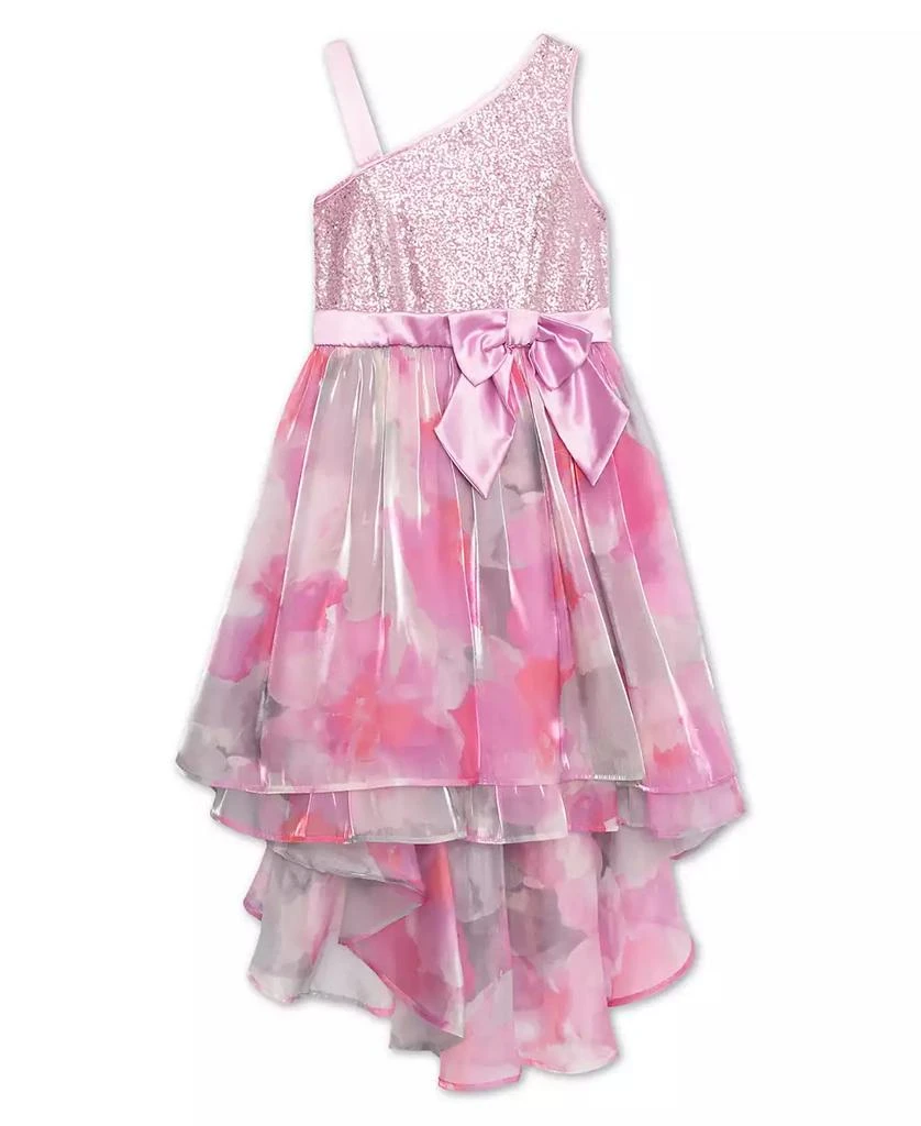Speechless Big Girls Sequin Bodice One Shoulder Midi Dress 1