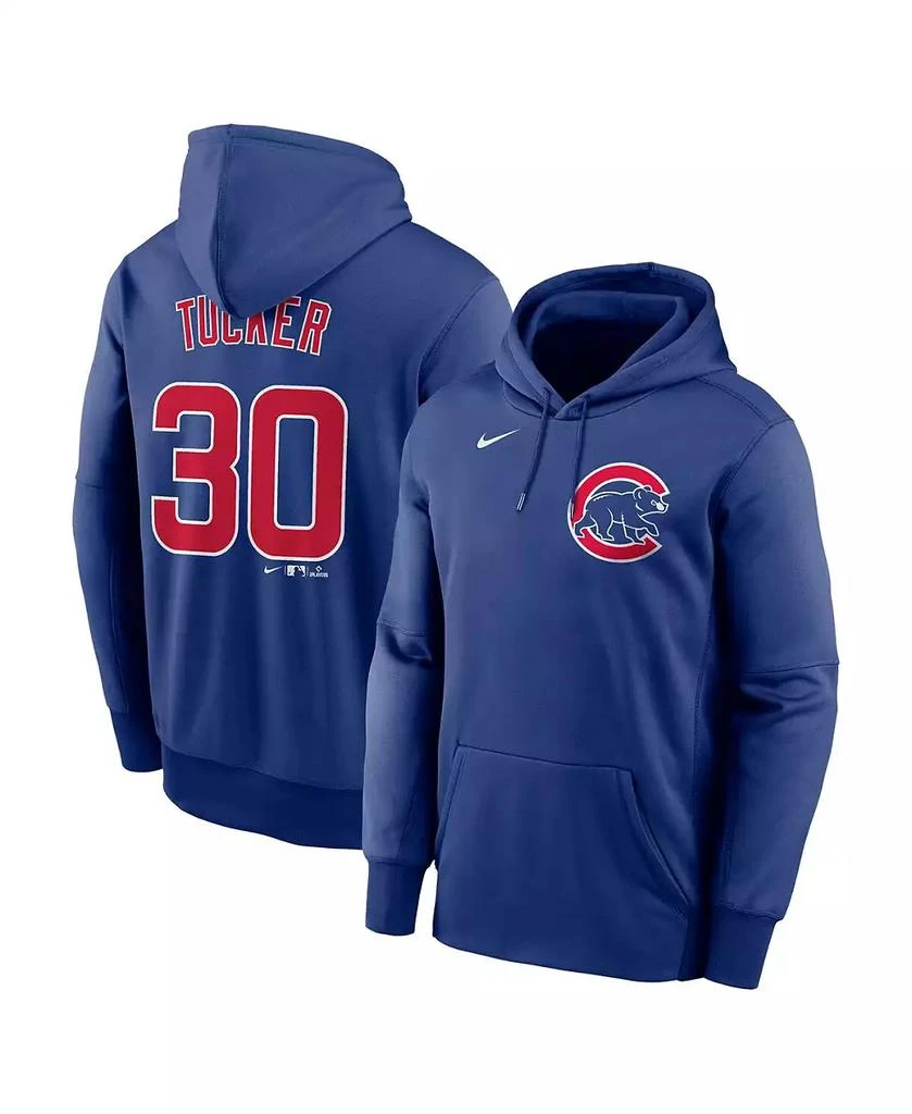 NIKE Men's Kyle Tucker Blue Chicago Cubs Player Name Number Pullover Hoodie 1