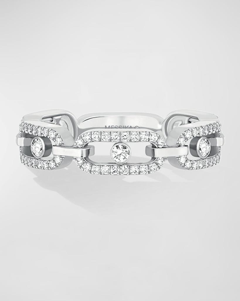 Messika Move Uno 18K White Gold Diamond Pave Ring