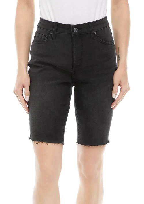 Wonderly Womens Mid Rise Denim Bermuda Shorts 1