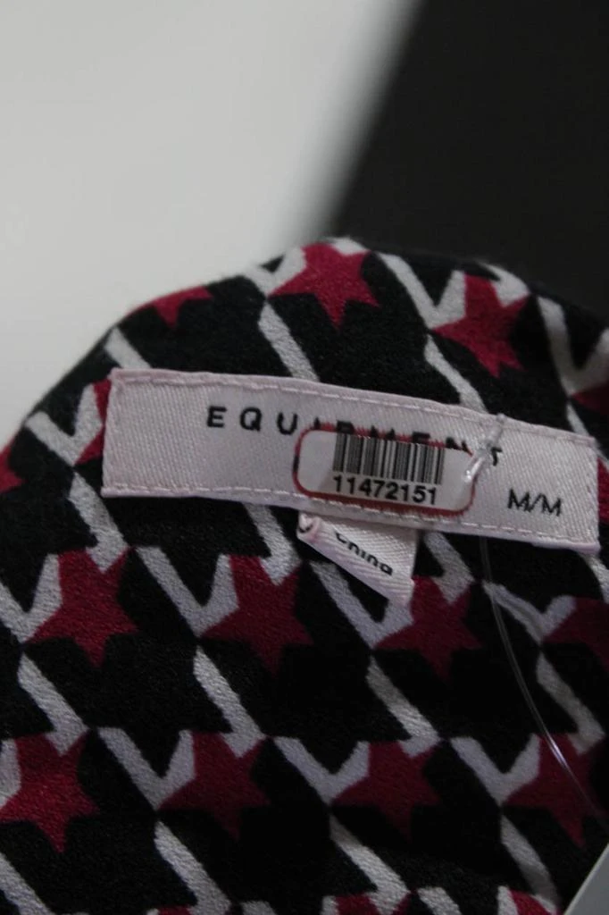 Equipment Equipment Womens Houndstooth Luis Top Black Red Size Medium 11472151 5