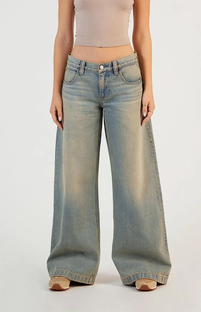 PacSun Sloane Low Rise Ultra Baggy Jeans Light Indigo Tinted 2