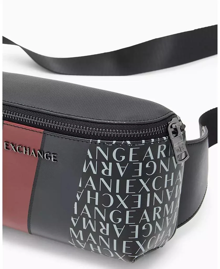 Armani Exchange Men
s Striped Detail Logo Graphic Belt Bag 4