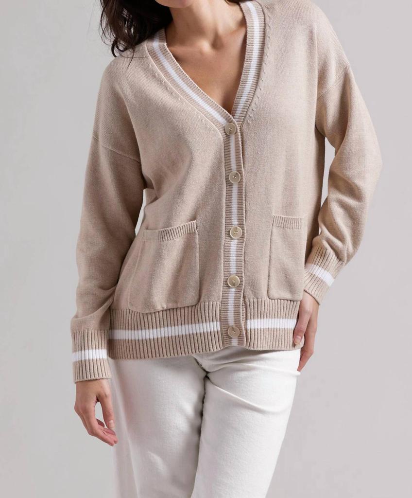 Minnie Rose Minnie Rose - Oversized Cardigan With Tipping