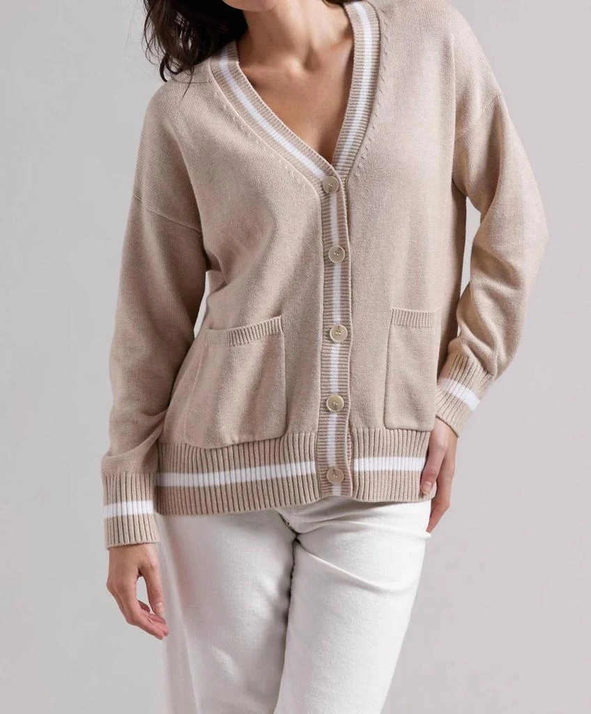 Minnie Rose Minnie Rose - Oversized Cardigan With Tipping 1