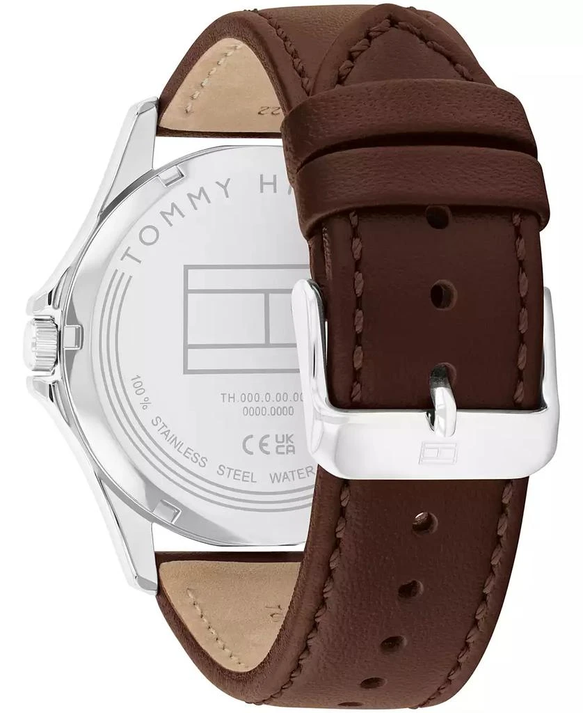 Tommy Hilfiger Men's Quartz Brown Leather Strap Watch 42mm 3