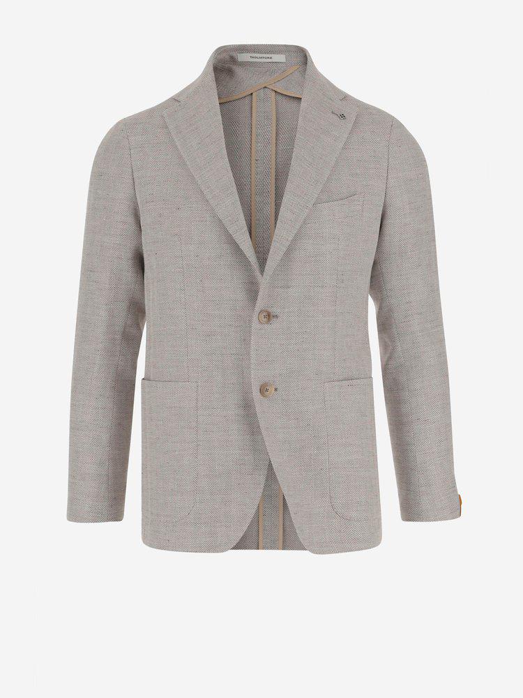 TAGLIATORE Tagliatore Herringbone Blazer Jacket