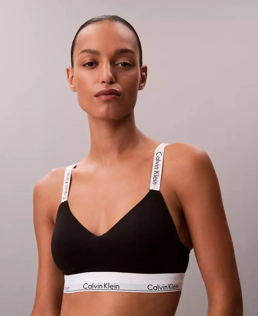 Calvin Klein Women's Icon Cotton Lightly Lined Full Coverage Bralette QF8504 6