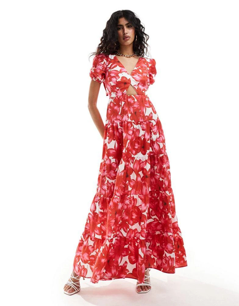 Style Cheat Style Cheat midaxi dress in cherry floral 1