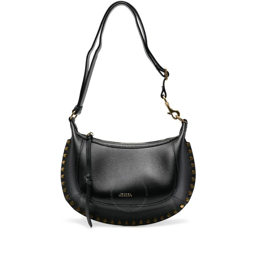 Isabel Marant Ladies Black Calfskin Leather Oskan Moon Bag 1