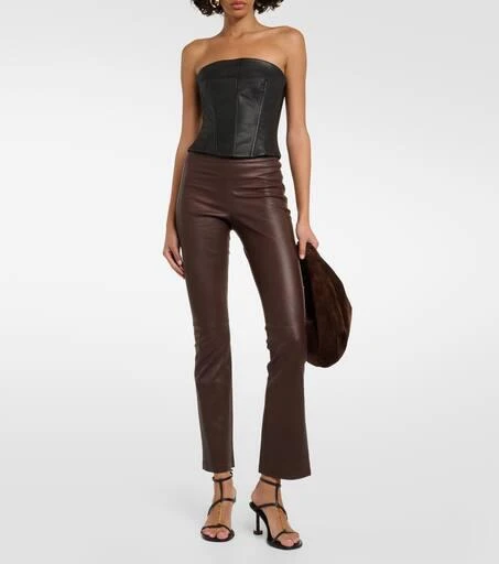 Stouls Leather bootcut pants 2