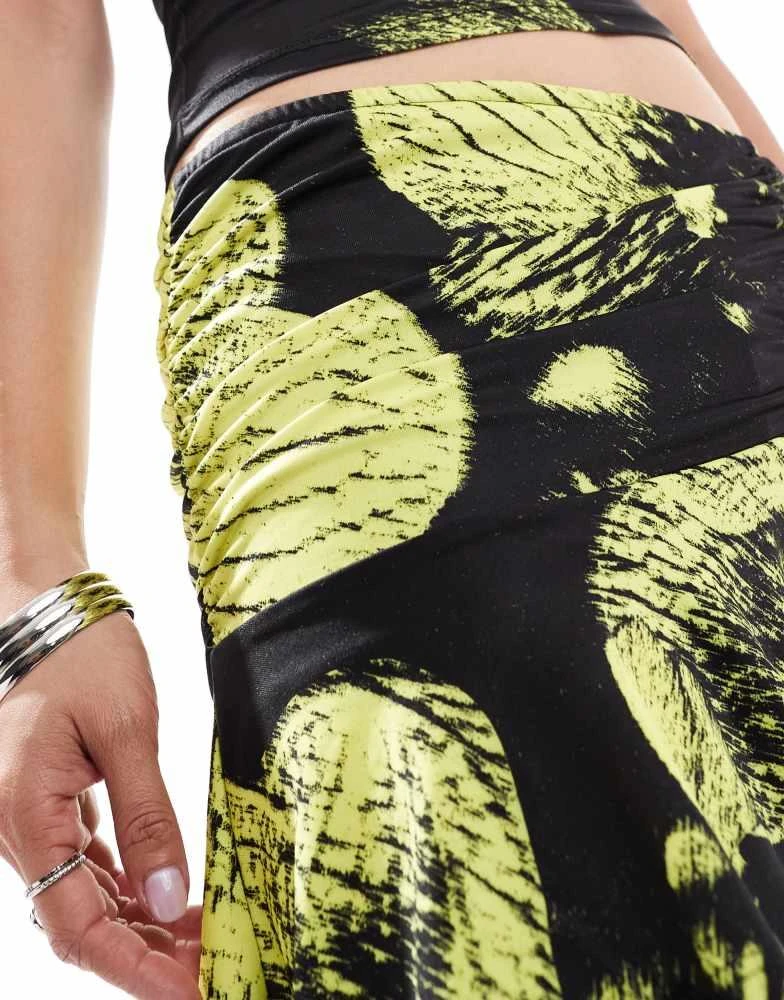 COLLUSION COLLUSION flippy micro mini skirt in bloom print co-ord 3