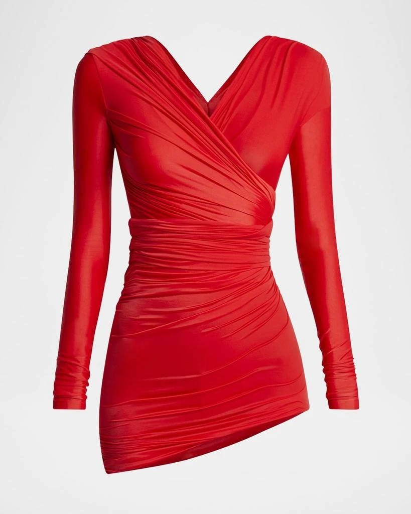 balenciaga bodycon dress Chain Print Bodycon Mini Dress 38 Orange Gold Stretch Velvet