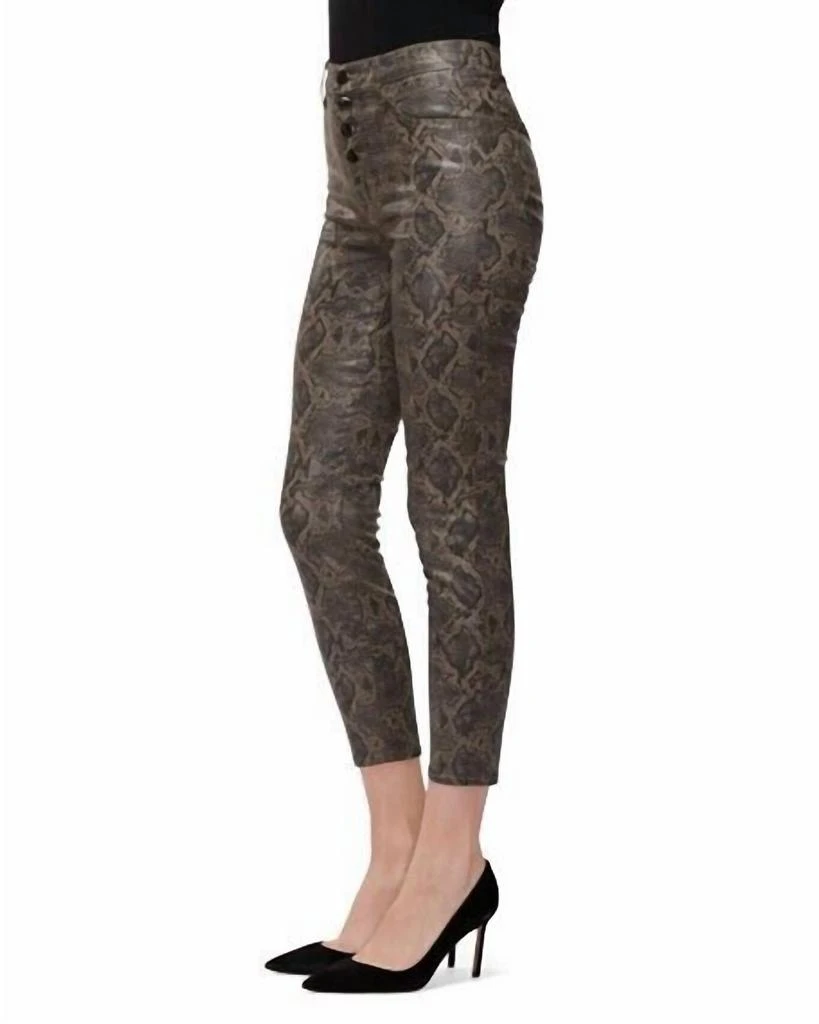 J Brand J Brand - Lillie High Rise Snake Print Skinny Coated Crop Jeans 2