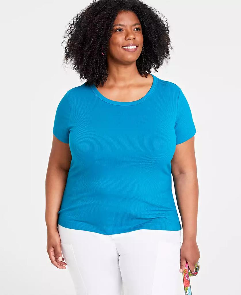 On 34th Women’s Ribbed T-Shirt, Created for Macy’s