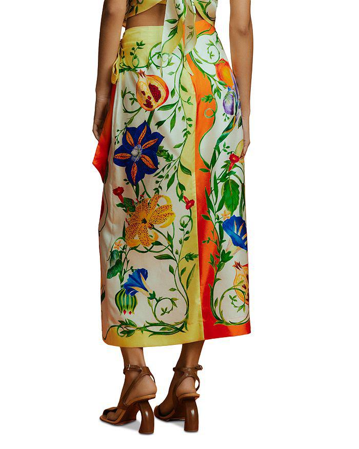 ALÉMAIS Flores Silk Sarong Skirt