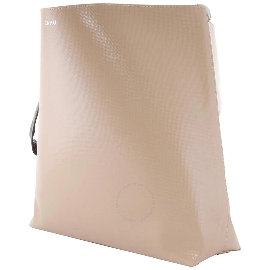 Cahu Cream Leather Tote Bag 3