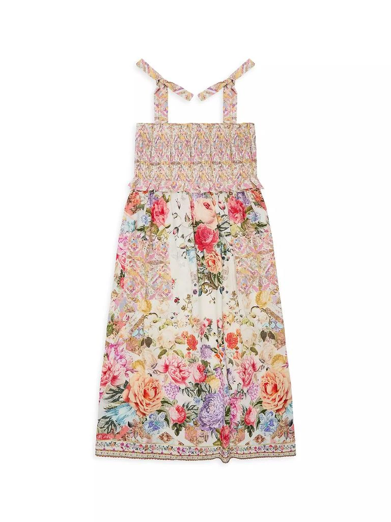 Camilla Little Girl's & Girl's Linen Floral Maxi Dress 2