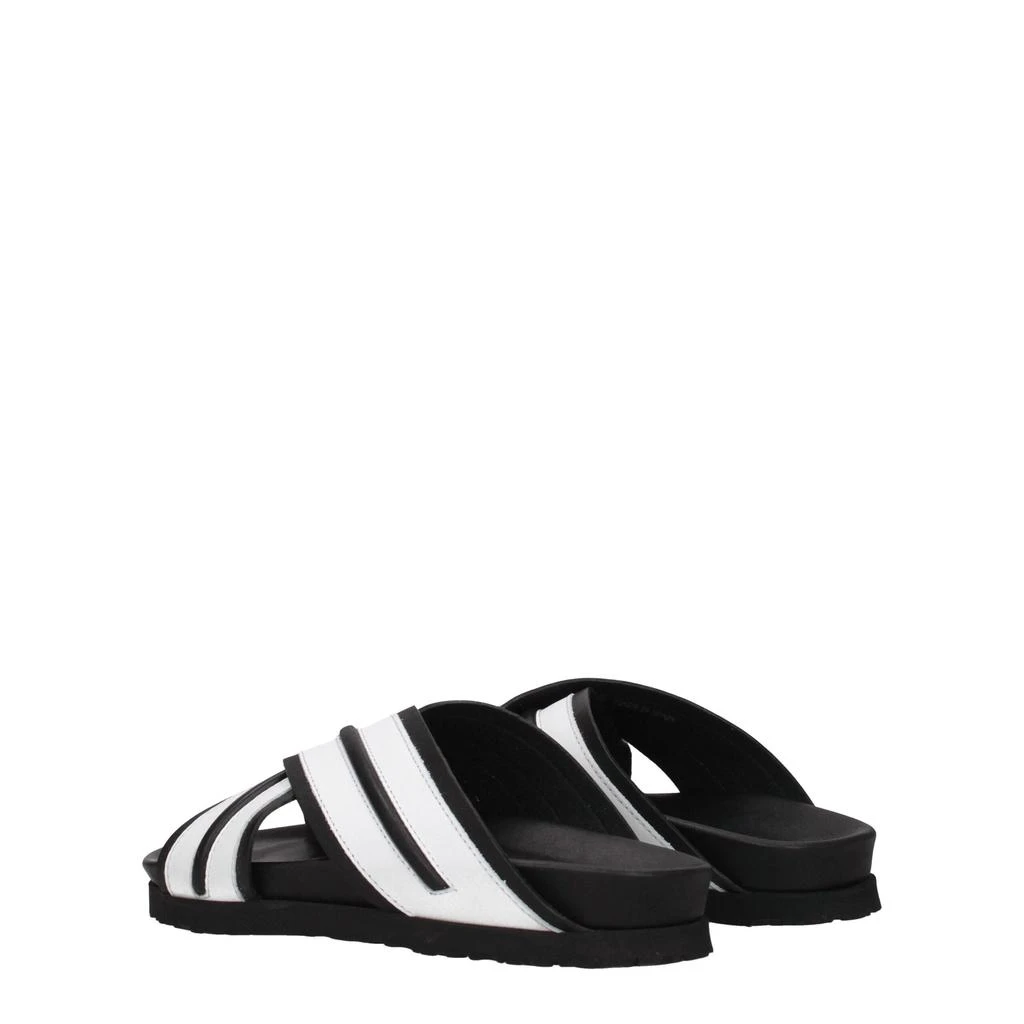 Palm Angels Palm Angels White Leather Slipper 4
