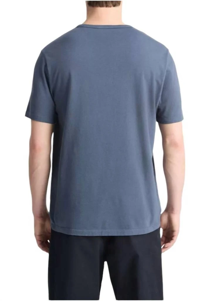 Vince Men's Garment Dye Crew Neck T-Shirt In Blue 2
