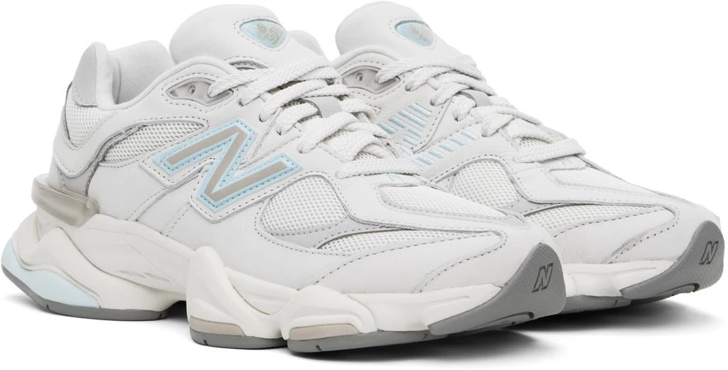 New Balance White & Gray 9060 Sneakers 4