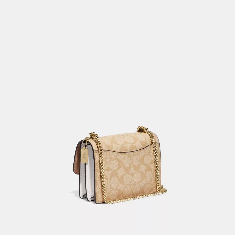 Coach Signature Crossbody Bag good Tan Mini