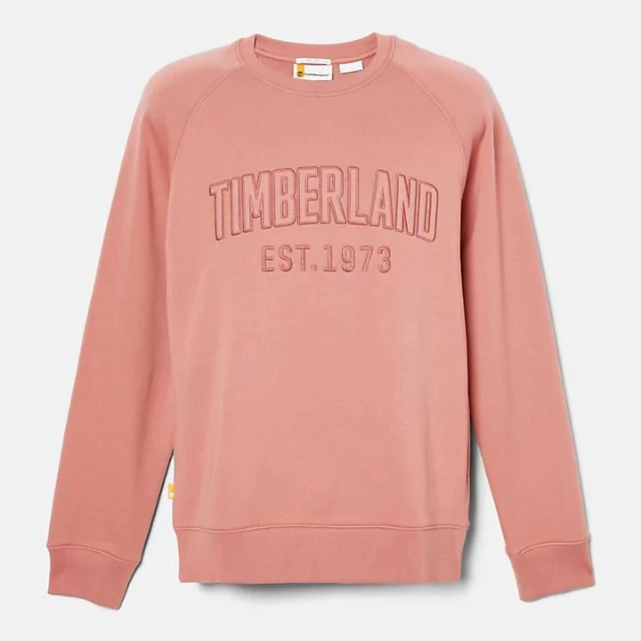 Timberland Modern Wash Logo Sweatshirt for Men in Red 3